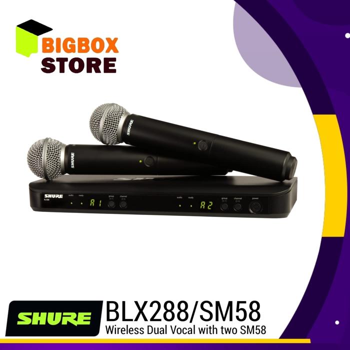 Gambar SHURE BLX288/SM58 dari BigBox store.id undefined Tokopedia