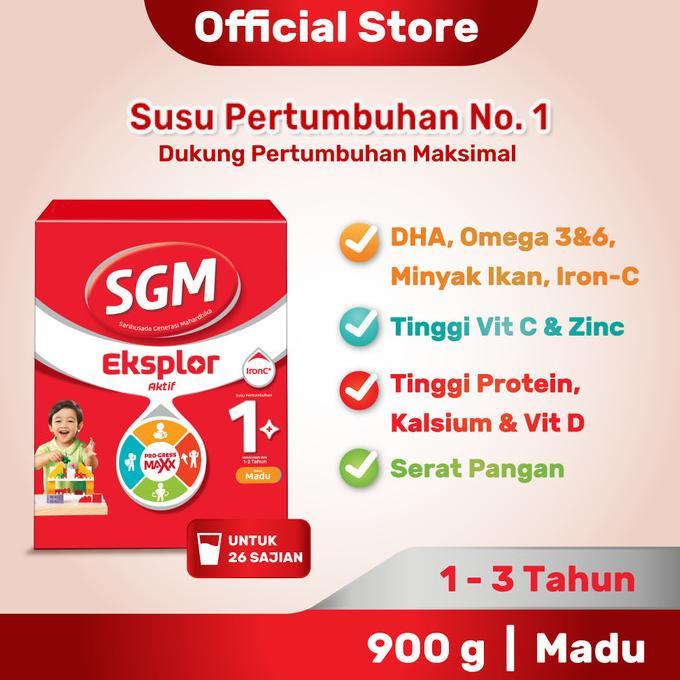 Gambar Sgm Eksplor 1 Plus Susu Pertumbuhan 1-3 Thn Madu 900G dari daystore-1 undefined Tokopedia