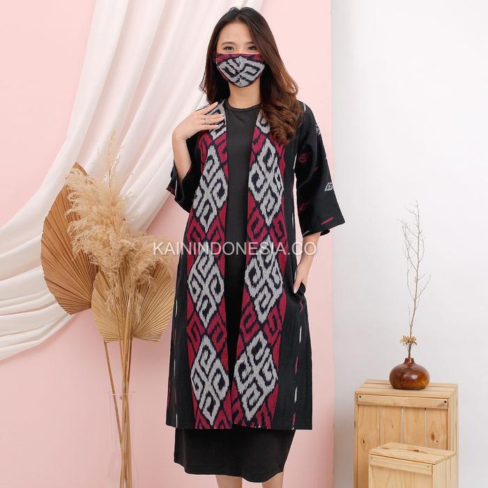 Gambar KI Outer Kimono Alesha Safiyya Merah - Safiyya Pink, 14 dari KainIndonesiaCo undefined Tokopedia