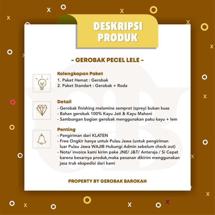 Gambar Gerobak pecel lele / gerobak pecel lele lamongan - Kayu Jati dari UD.Gerobak Barokah undefined Tokopedia
