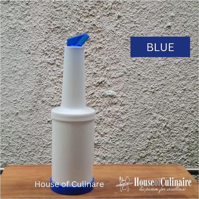 Gambar Store And Pour 1 liter Botol Putih Sirup Bar - Blue dari houseofculinaire undefined Tokopedia