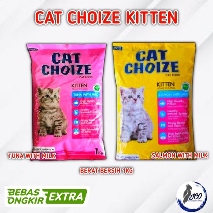 Gambar CAT CHOIZE KITTEN MAKANAN KUCING CAT CHOIZE KITTEN 1KG - TUNA WITH MILK dari Jays Pets Co undefined Tokopedia