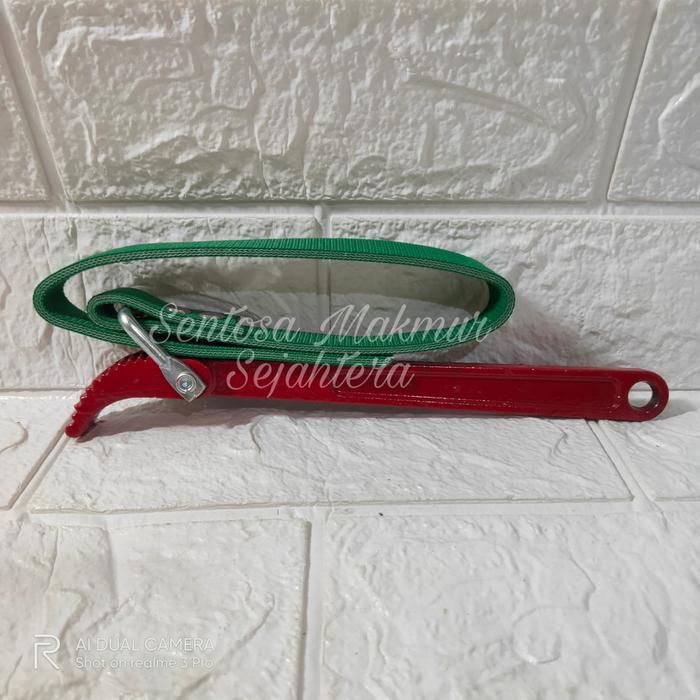 Gambar Kunci Oli Filter Model Sabuk / Belt 8 inch - Wrench for Oil Filter - Hijau dari Sentosa Makmur Sejahtera SMS undefined Tokopedia
