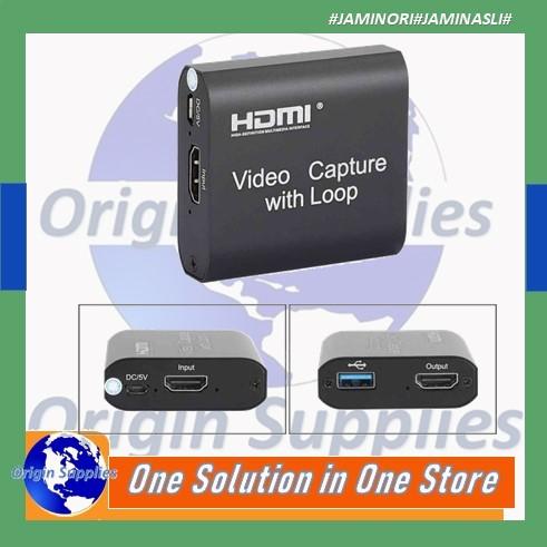 Gambar HDMI Video Capture Card Adapter USB 3.0 4K for Video Streaming Record - Loop Basic dari OriginSupplies undefined Tokopedia