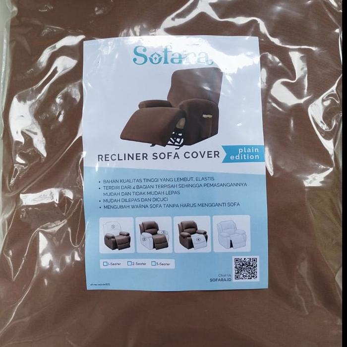 Gambar Sofara Cover Sofa Reclining Sarung Recliner Elastis Plain Non-Beludru - Coklat, 1 Seater dari Art Home & Living undefined Tokopedia