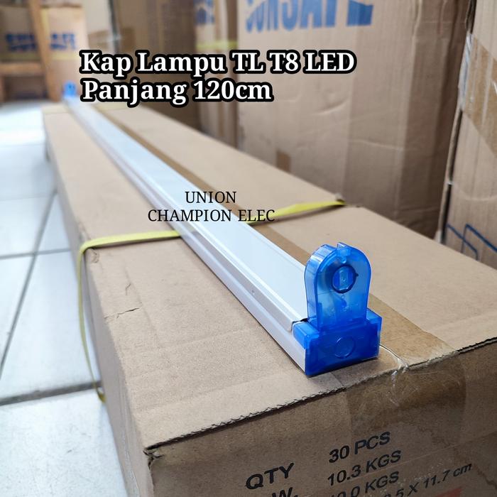Gambar Rumah Lampu TL T8 LED Tube Bracket panjang 120cm type Double Endeed - Ujung Biru dari WHS Store Cilandak undefined Tokopedia