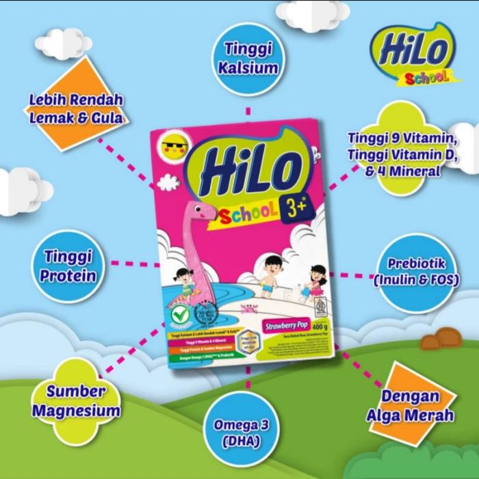 Gambar hilo school 3+ susu soya multigrain strawberry pop 400gr - original dari Kivara Store undefined 3 Tokopedia