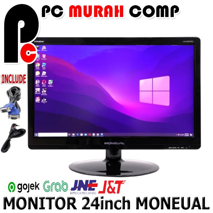 Gambar Monitor Led 24inch Pc / MONITOR LED KOMPUTER 24 inch / LED GAMING - MONEUAL dari Pc Murah Comp undefined Tokopedia