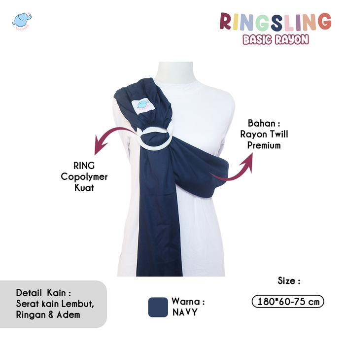 Gambar Elephas Ring Sling - Navy dari elephas.id undefined Tokopedia