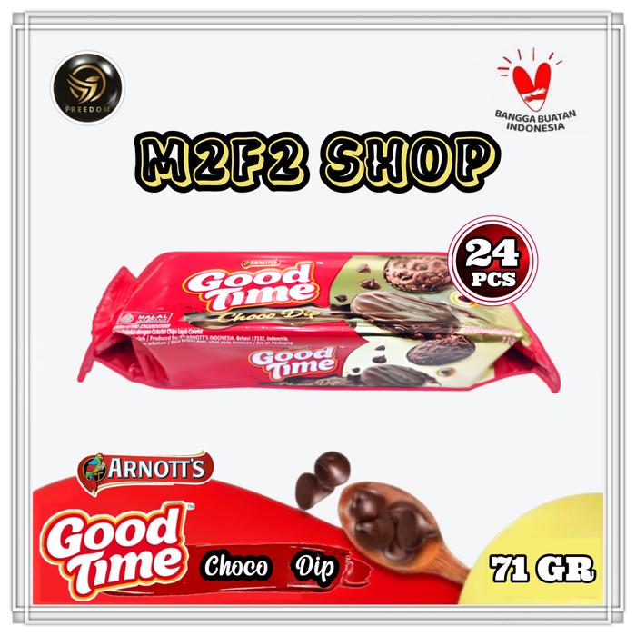 Gambar Good Time Choco Dip Cookies | Kukis Lapis Cokelat - 71 gr (24 Pcs) dari M2F2 Shop - Paseban undefined Tokopedia