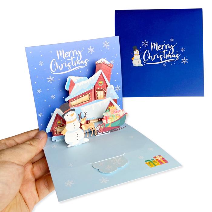 Gambar Scoop Kartu Natal Christmas Greeting Card Pop Up 3D Snowman 65032501 dari Scoop Ideas undefined Tokopedia