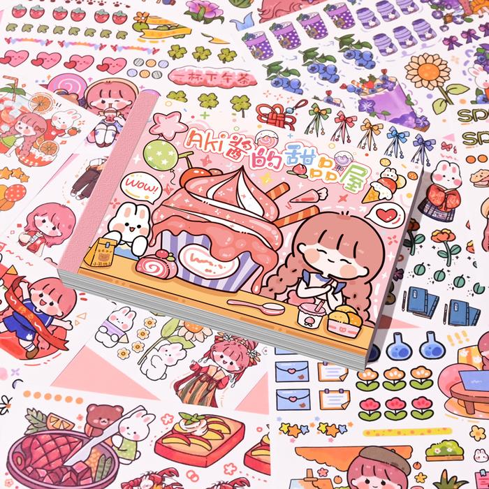Gambar Stiker Karakter Lucu 1 Pack isi 50 Lembar Unik Premium - Akichan Pink dari Paopao.Store undefined Tokopedia