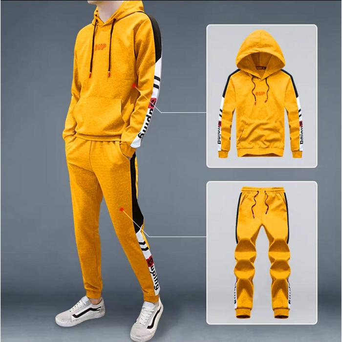 Gambar SETELAN Olahraga pakaian outdoor pria dewasa warna kuning jaket celana sport - Kuning, all size M - L dari STARR BERKAH undefined Tokopedia