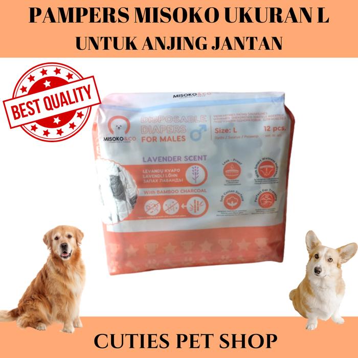Gambar PAMPERS MISOKO ANJING KUCING JANTAN PET DIAPERS MISOKO&CO - ECER UKURAN S dari Cutiespetshop undefined Tokopedia