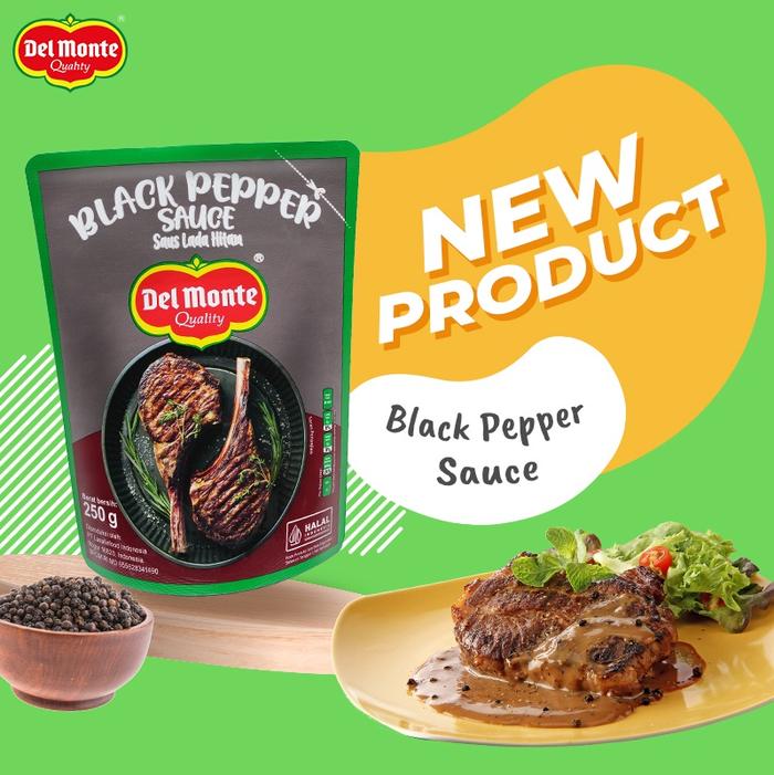 Gambar DEL MONTE BLACKPEPPER SAUCE 250GR DELMONTE SAUS LADA HITAM HALAL - BLACKPEPPER dari LATTEBLESS undefined Tokopedia