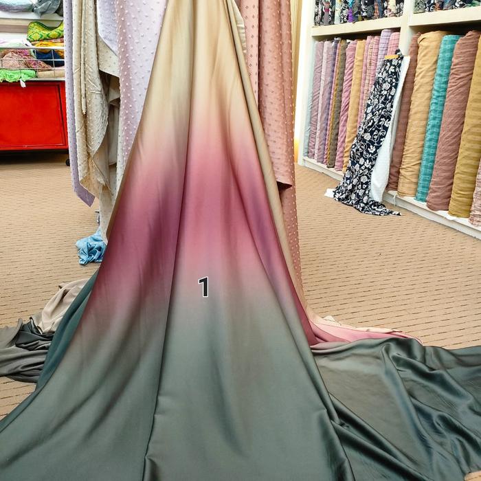 Gambar Kain ARM Silk Premium Gradasi/Ombre || Harga Per Setengah Meter (50 cm - 1, 50 cm dari PAMULANG TEXTILE &TAILOR undefined Tokopedia