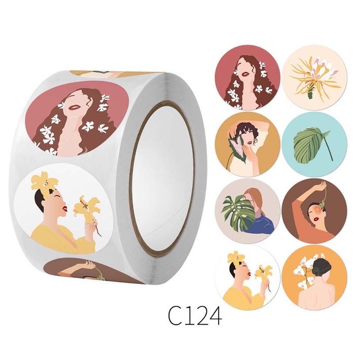 Gambar STICKER ROLL 2.5CM AESTHETIC/STICKER ESTETIK LABEL DIARY JURNAL DECO - ESTETIK GIRL dari nanabakehouse undefined Tokopedia