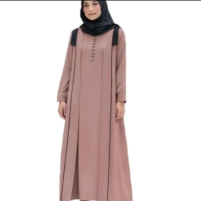 Gambar Baju Gamis Syar'i Wanita Terbaru Shiya Dress Jumbo / Gamis Termurah - Mocca dari Azka Fashion Muslim undefined Tokopedia