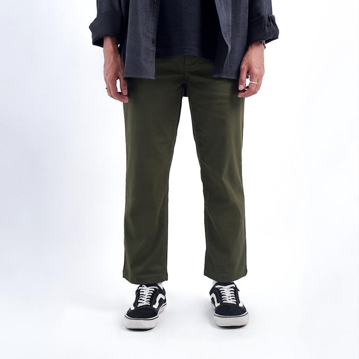 Gambar Ankle Pants Pria Celana Panjang Pria Celana Chino Ankle | Dark Green - Dark Green, 28 dari Millenial Studio undefined Tokopedia
