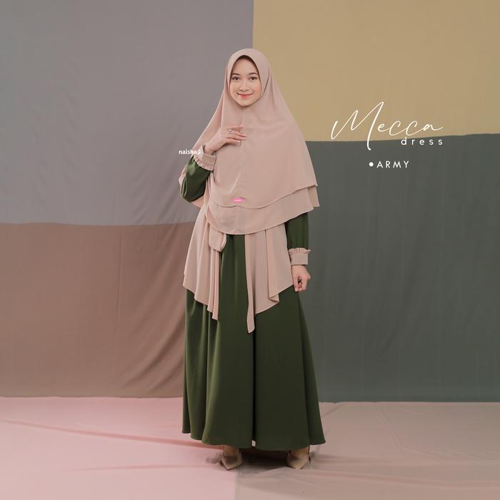 Gambar Gamis Mecca Dress Premium Muslim Syari Terbaru & Kekinian - Army, S dari Afsheera Hijab undefined Tokopedia
