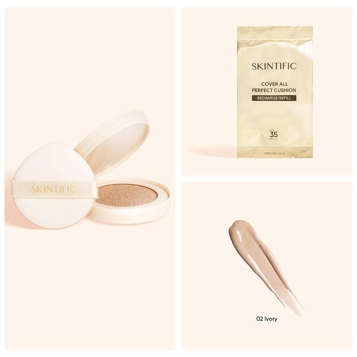 Gambar Skintific Cover All Cushion UV SPF 35 PA+++ Foundation Flawless Ivory - Ivory Refill dari Skintific Official Store undefined Tokopedia