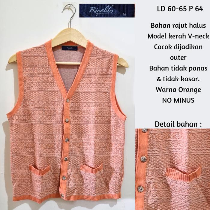 Gambar SALE! VEST KEPANG/ OUTER - Orange dari eloraetstore.id undefined Tokopedia