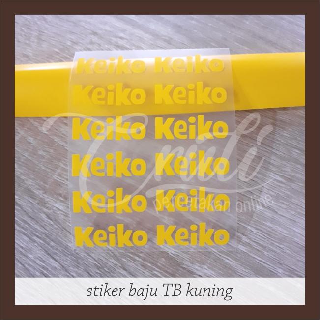 Gambar Stiker Label Nama baju kain setrika sablon SATUAN - Kuning dari Crulishop undefined Tokopedia