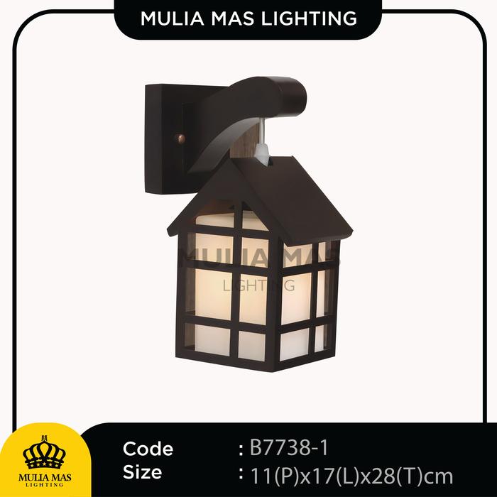 Gambar Lampu Dinding Japanese Style Minimalis Klasik Dekorasi Ruang B7738 - B7738-1 Kayu dari Mulia Mas Lighting_NEW undefined Tokopedia