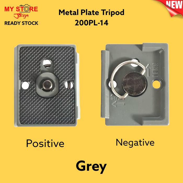 Gambar QR Plate Quick Release Plat 200PL-14 Tripod Base Victory Manfrotto - 1pcs GREY dari MYSTOREJOGJA undefined Tokopedia