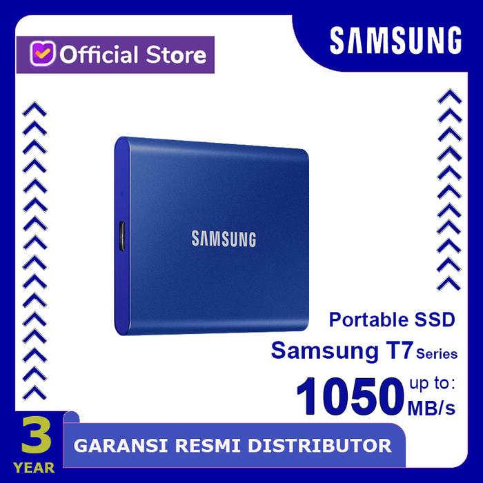 Gambar SSD Samsung T7 1TB Portable - SSD Eksternal USB 3.2 - Indigo Blue dari Trinity Memory undefined Tokopedia