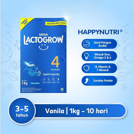 Gambar LACTOGROW 4 VANILA SUSU ANAK 3-5 BULAN 1 KG SUSU FORMULA ANAK dari RAYA SUSU OFFICIAL undefined Tokopedia