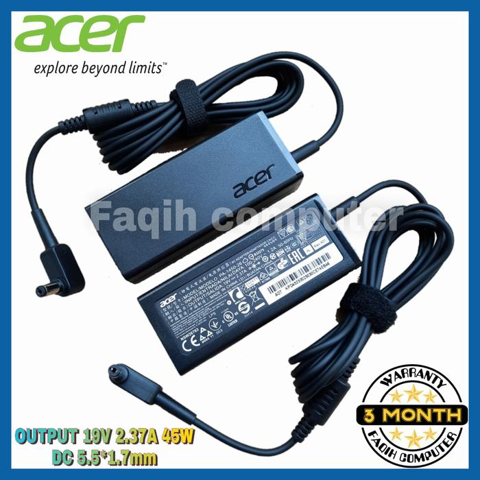 Gambar Adaptor Charger Original Acer E11 ES1-111 E1-131 19V 2.37A Kabel Computer Laptop - DC 5.5x1.7mm dari faqih computer undefined Tokopedia