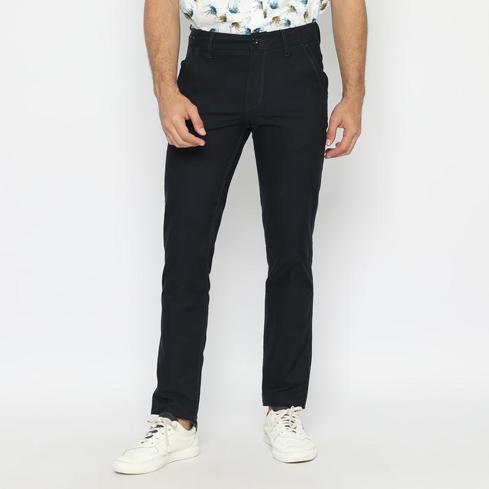 Gambar POLICE Celana Chino Panjang Slim Fit Cotton Canvas Stretch Pria Navy - Navy, 32 dari RBJ undefined Tokopedia