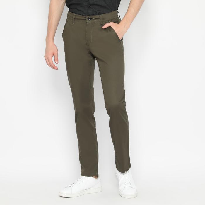 Gambar POLICE Celana Panjang Chino Slim Fit Cotton Twill Stretch Pria Hijau - Hijau (4), 34 dari RBJ undefined Tokopedia