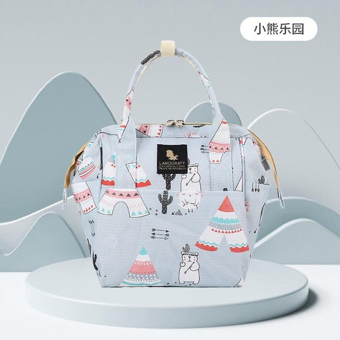 Gambar Mini Diaper Bag Multifungsi Tas Bayi Waterproof Mommy Bag Fashion - Blue Cactus dari rainbowkids888 undefined Tokopedia
