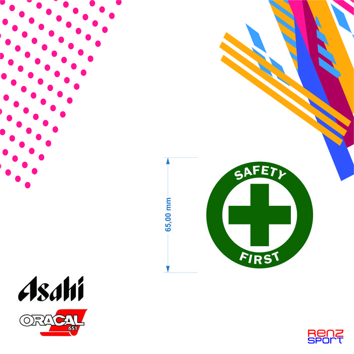 Gambar Cutting Sticker / Stiker Logo K3 SAFETY FIRST - Bulat dari Renz Sport undefined Tokopedia