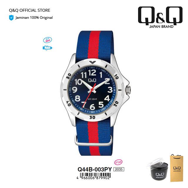 Gambar Q&Q QnQ QQ Jam Tangan Pria Fashion Analog Nylon - Q44 Q44B Tahan Air dari Q&Q Official Store undefined Tokopedia