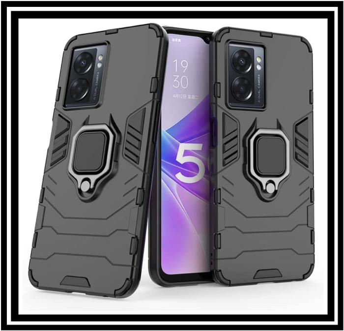Gambar REALME NARZO 50 5G / OPPO A57 5G HARD CASE TRANSFORMER I-RING MAGNETIC - Hitam, R NARZO 50 5G dari Best Accesories Hp undefined Tokopedia