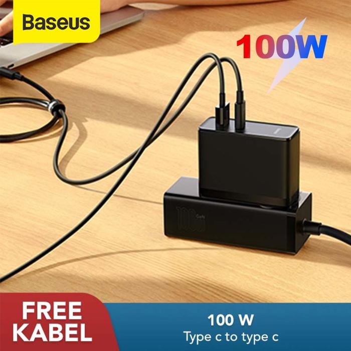 Gambar BASEUS GAN5 PRO 100W FAST CHARGER HANDPHONE ADAPTOR LAPTOP USB TYPE C dari boss muda88 undefined Tokopedia