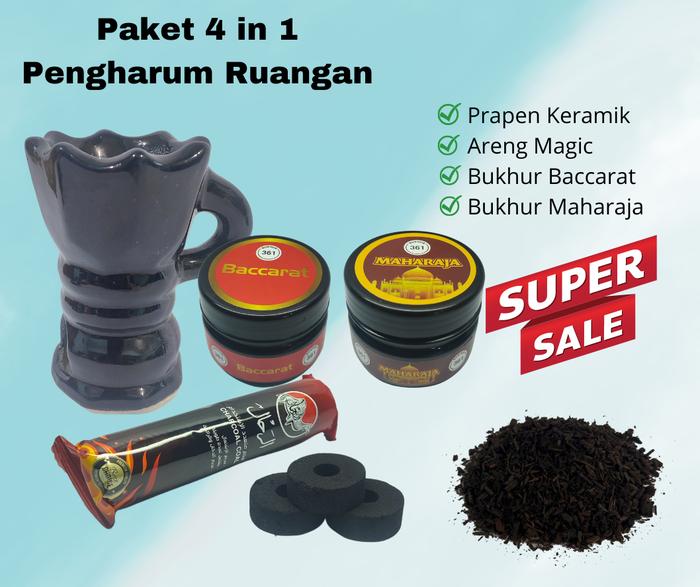 Gambar Paket Bukhur Baccar Buhur Maharaja Arang Magic Dan Prapen Keramik dari toko Habib Condet undefined Tokopedia