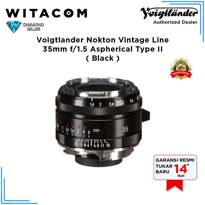 Gambar Lensa Voigtlander 35mm f1.5 Nokton Vintage Line Aspherical Type II - Hitam dari Witacom Kota Administrasi Jakarta Pusat Tokopedia