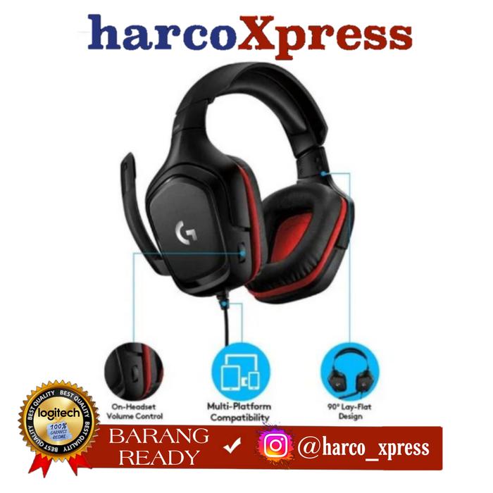Jual Logitech G331 Headset Gaming Stereo Flip to Mute Mic Kota