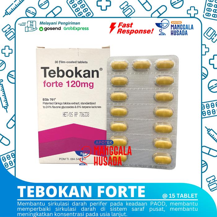 Jual TEBOKAN FORTE 120 MG PER BLISTER @ 15 TABLET - Kota Palembang