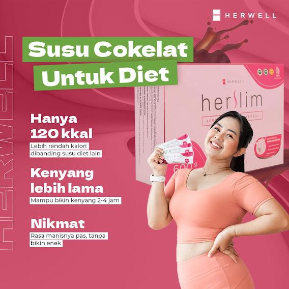 Gambar Herslim Herwell Meal Replacement Rasa Cokelat 20 Sachet - 1 SACHET dari Flimty Fiber Official. undefined Tokopedia
