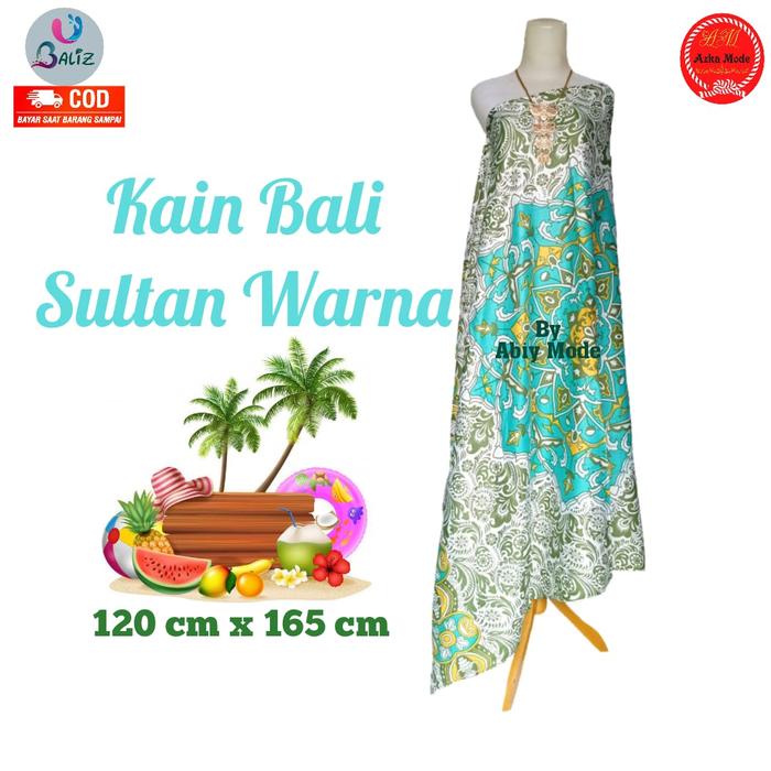 Gambar kain bali kain pantai sarung pantai motif sultan standart - Hijau dari Lalakushop undefined Tokopedia