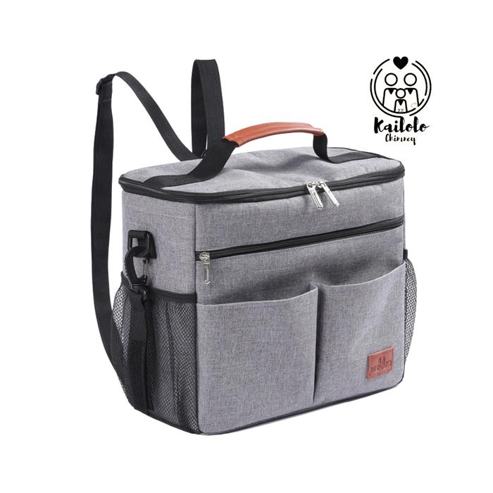 Gambar Tas Stroller Organizer Bayi Baby Diaper Mommy Travelling Popok Bag - Gray Black dari Kailolo Chimney undefined Tokopedia