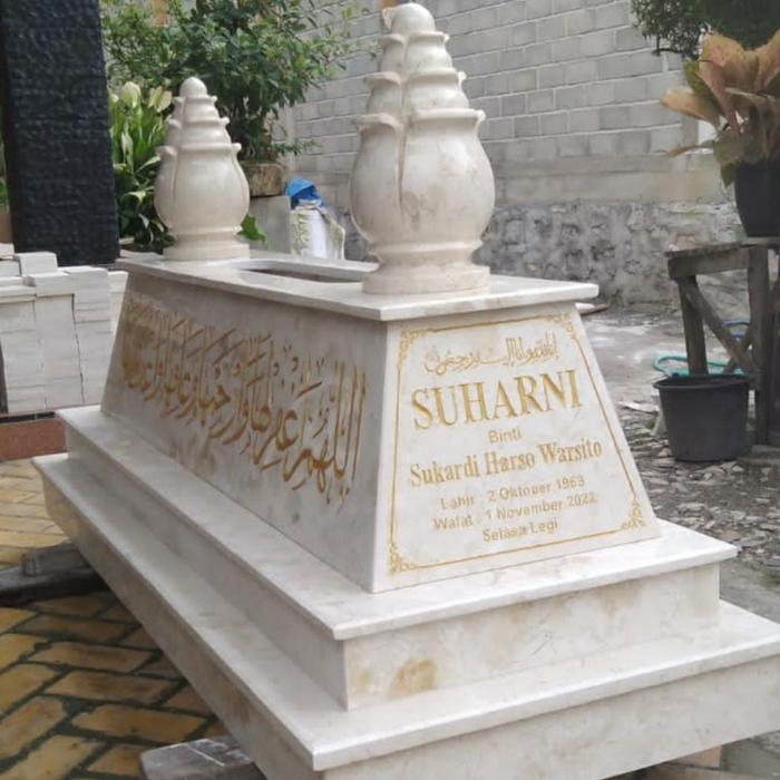 Gambar Kijingan Makam Marmer Alam Model Mataram dari Arsakha Marmer undefined Tokopedia