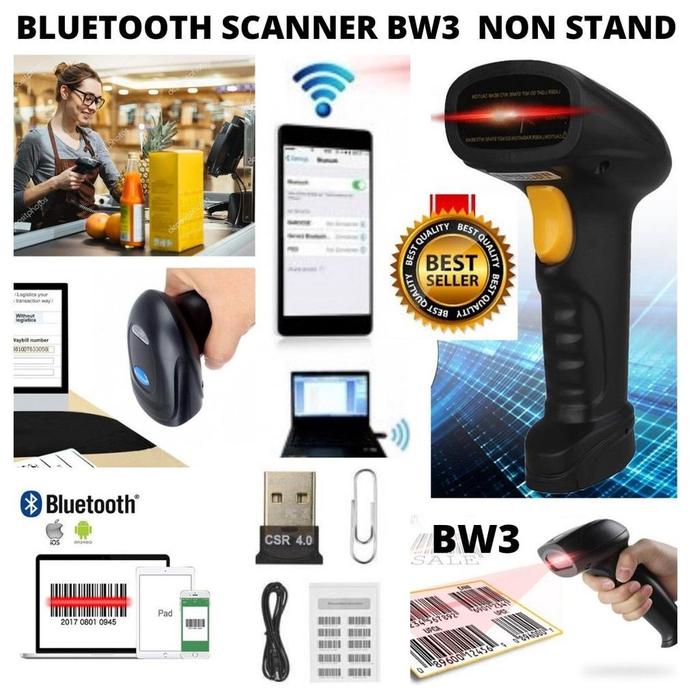 Gambar BW3 Bluetooth Barcode Wireless Scanner PC Laptop HP Android Tablet - BLUETOOTH BW3 dari Lasvina Shop undefined Tokopedia