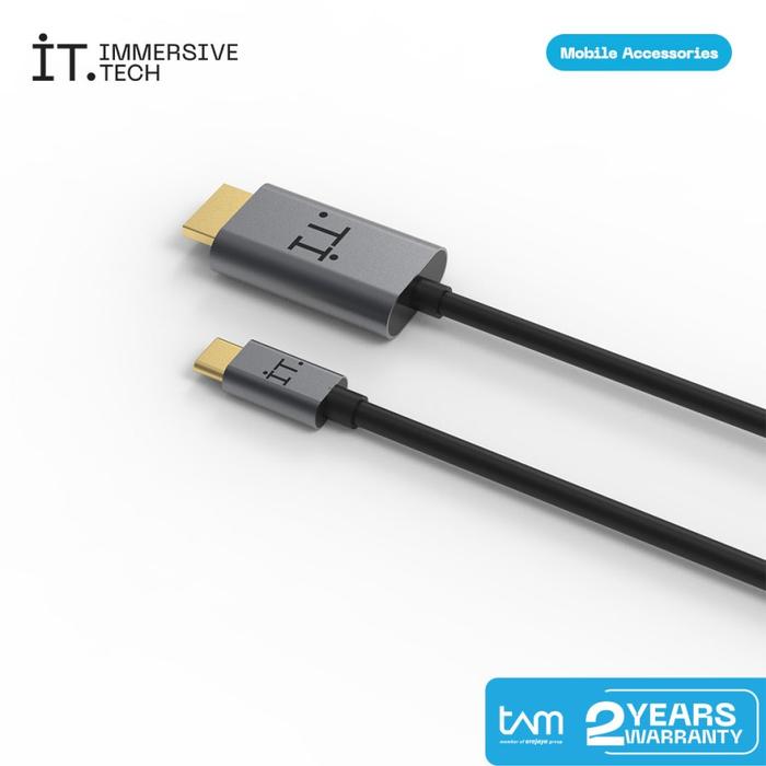 Gambar IT Power Connector USB C to HDMI Cable 3M – Original Garansi Resmi - Hitam dari Multifungsi Online undefined Tokopedia