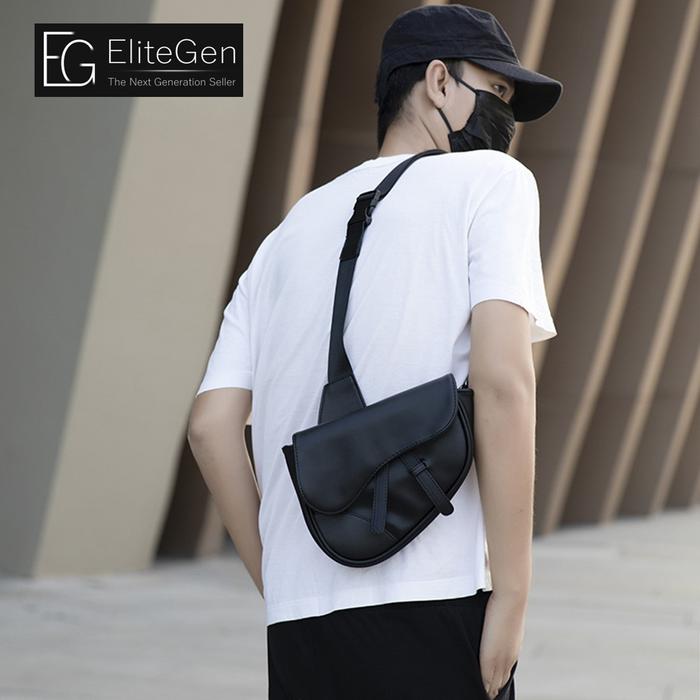 Gambar Tas Selempang Pria Kulit Pria Tas Pria Tas Jalan GUNNER TP2913 - Hitam dari EliteGen undefined Tokopedia